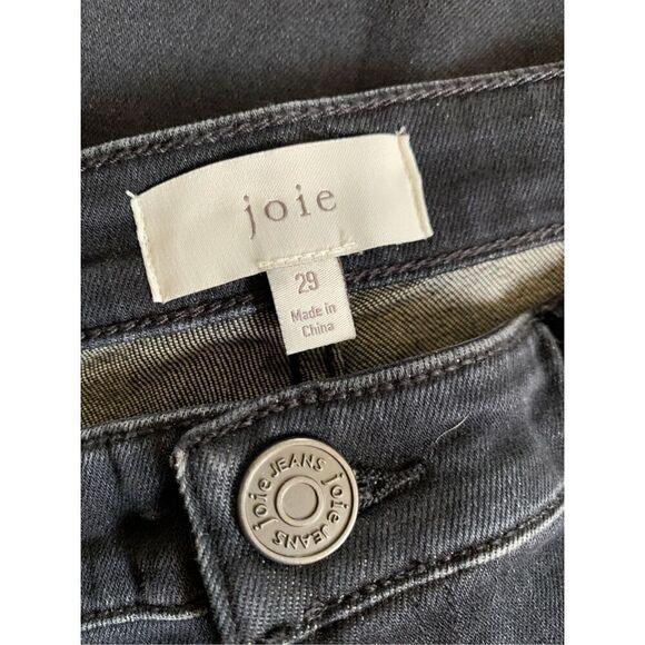 Joie Denim Park Skinny E Mid-Rise Jeans in Noir Black Size 29 - Picture 9 of 12
